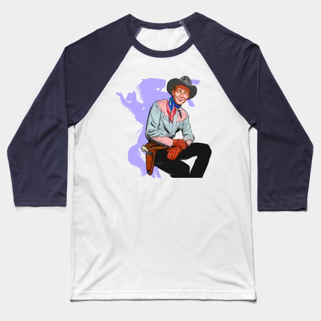 Roy Rogers - An illustration by Paul Cemmick Baseball T-Shirt by PLAYDIGITAL2020